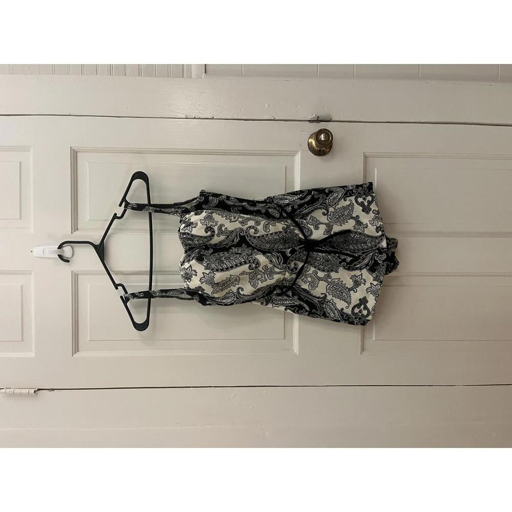 Fantzen Black and White Paisley swimsuit